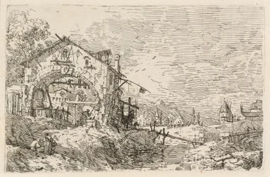 Paesaggio con Donna al Pozzo