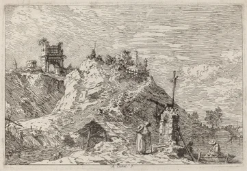 Paesaggio con il pellegrino in preghiera, c. 1735-1746