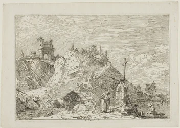 Paesaggio con il Pellegrino in Preghiera, da Vedute