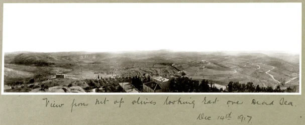 Vista dal Monte degli Ulivi guardando a est sul Mar Morto, 14 dicembre 1917