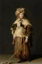 Moses ter Borch con in mano un bastone da kolf, 1655 circa (olio su tavola)