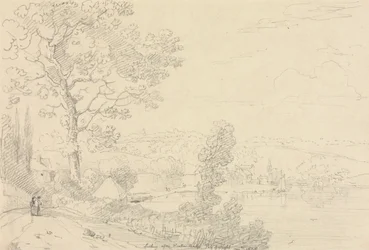 Guardando il ponte di Wootton, Isola di Wight, agosto 1828