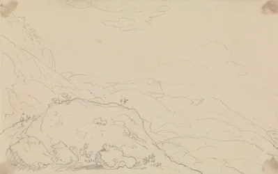 Schizzo di Scogliera e Colline vicino alla Riva