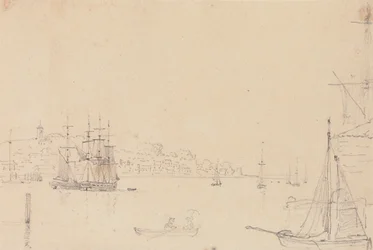 Schizzo di Navi vicino a West Cowes, Isola di Wight