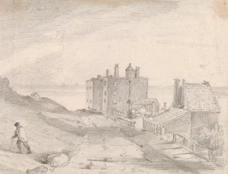 Schizzo di una Strada e Edifici sulla Scogliera, Hastings