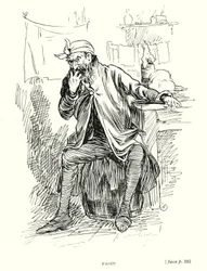 Personaggio di Dickens: Fagin (litografia)