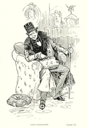 Personaggio di Dickens: Jonas Chuzzlewit (litografia)