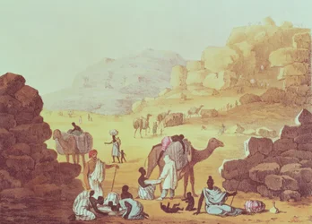 Una carovana di schiavi, tavola da "A Narrative of Travels in Northern Africa".