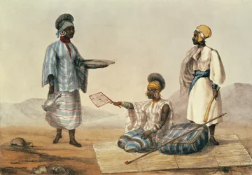 Popoli neri del Sudan, tavola da A Narrative of Travels in Northern Africa incisa da M. Gauci