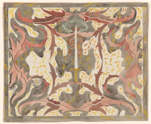 Progetto decorativo con spada eretta