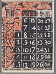 Foglio di calendario, maggio 1900