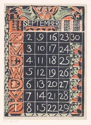 Pagina di calendario settembre 1900