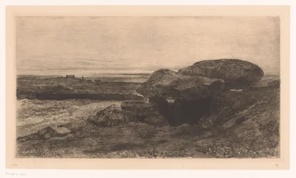 Dolmen di Rondossec sulla costa vicino a Plouharnel