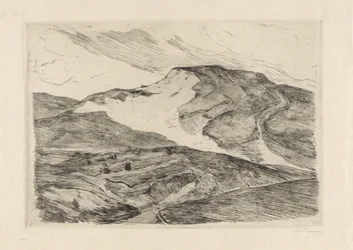 Vista delle dune con donne che stendono reti