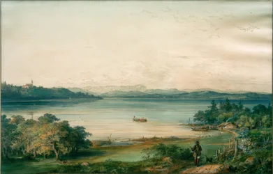 Il lago Ammersee visto dal Castello di Ried