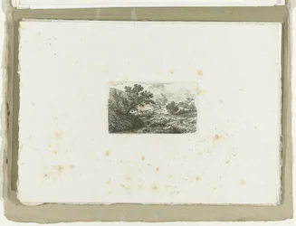 Paesaggio con ponte su un ruscello