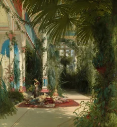 Tedesco: Das Innere des Palmenhauses auf der Pfaueninsel bei Potsdam L