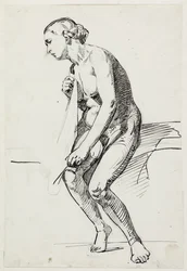 Studi per il dipinto del museo "La figlia di Jairo" (kms835)