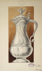 Design di una brocca di vino. Serie La dote della Granduchessa Maria Pavlovna, 1907-1908