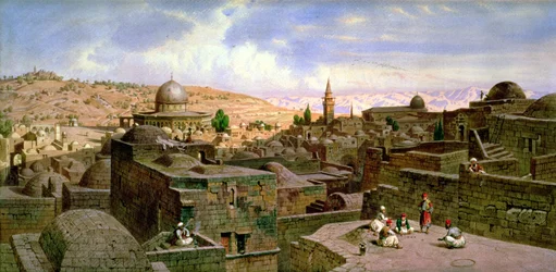Una vista di Gerusalemme, con la Cupola della Roccia, 1864