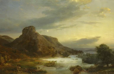 Montagne nella nebbia serale, 1856