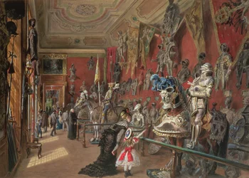 La seconda sala delle armi nella Galleria Ambraser del Belvedere Inferiore