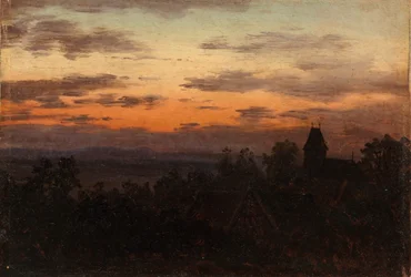 Paesaggio al tramonto