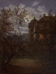 Schloss Milkel al chiaro di luna