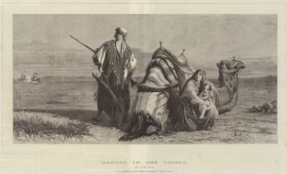 Pericolo nel deserto, nella mostra della Society of Painters in Water Colours