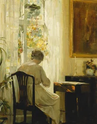 Una donna in un interno