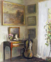 Interno con violoncello e spinetta