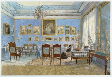 Il salone di Madame Hanska (1801-82) a San Pietroburgo
