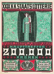 Poster pubblicitario per la 24ª lotteria di beneficenza reale austriaca nel 1912