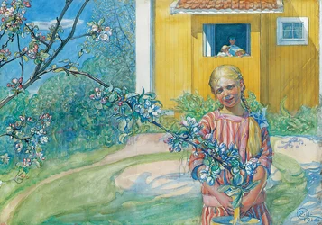 Ragazza con fiori di melo, 1914