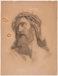 Testa di Cristo coronata di spine