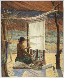 Tessitrice Navajo, Canyon de Chelly, Riserva Navajo