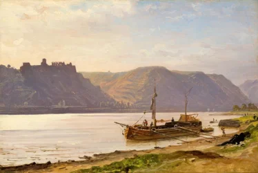 C.Morgenstern, Paesaggio del Reno con rovina del castello