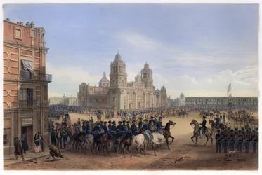Ingresso del Generale Scott a Città del Messico, dalla Guerra tra Stati Uniti e Messico, pub. 1851
