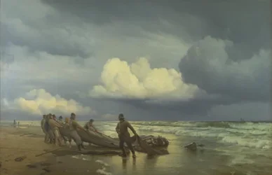 Pescatori tirano la rete a Skagen Nordstrand