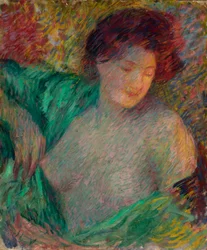 (Testa di una ragazza rivolta a sinistra)