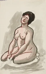 Nudo femminile, seduto
