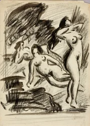 Gruppo di tre nudi femminili