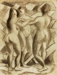 Gruppo di tre nudi femminili