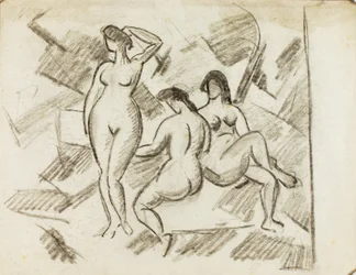Gruppo di tre nudi femminili