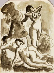 Gruppo di tre nudi