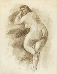 Nudo femminile in piedi