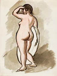 Nudo femminile in piedi