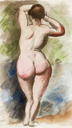 Nudo femminile in piedi