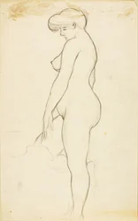 Nudo femminile in piedi
