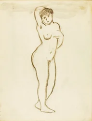 Nudo femminile in piedi